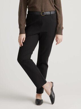 Ponte Straight Leg Pants in Black
